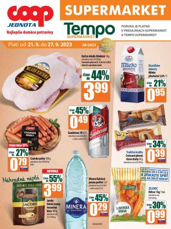 Leták COOP Jednota - 21.9.2023 - 27.9.2023.