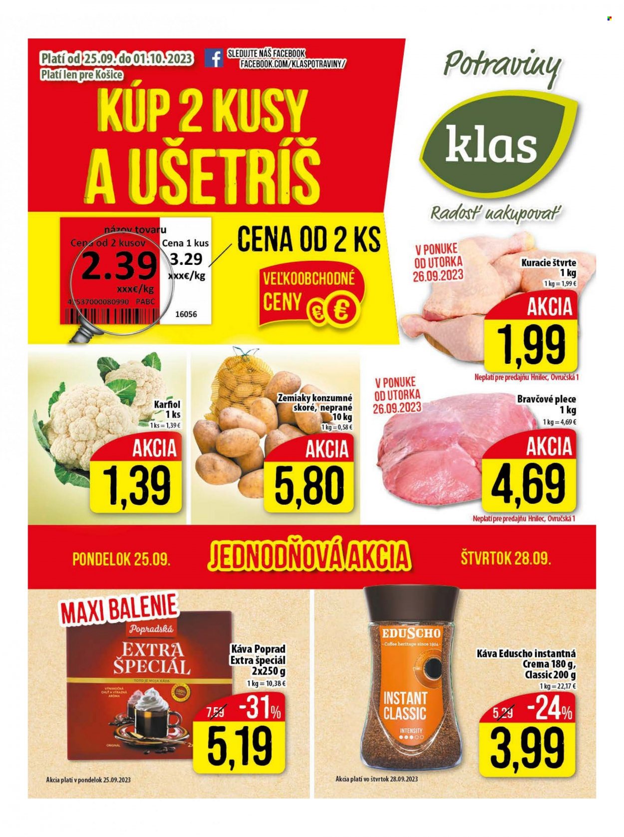Leták Klas - 25.9.2023 - 1.10.2023. Strana 1