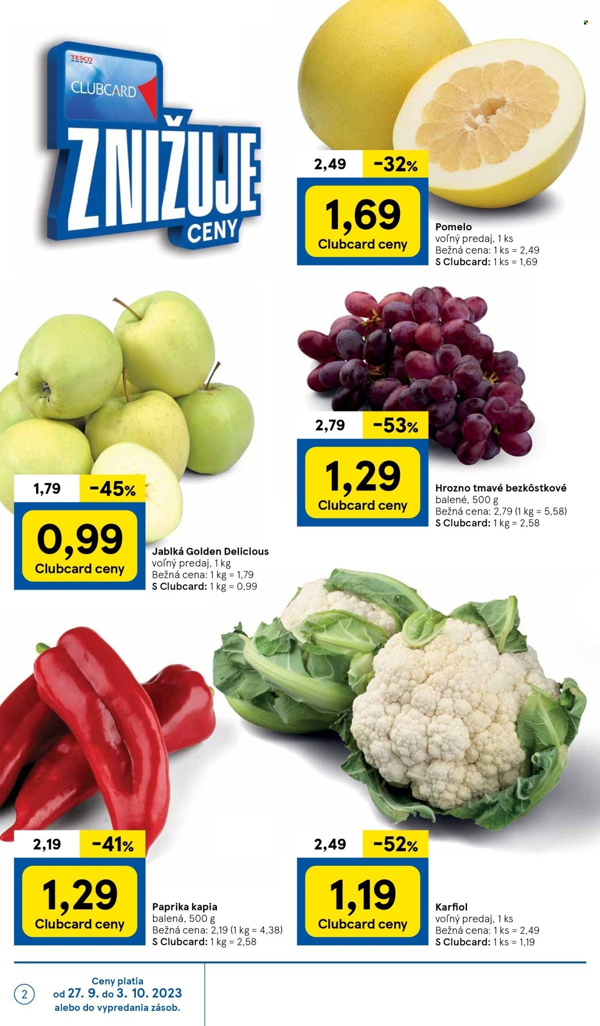 Leták TESCO - 27.9.2023 - 3.10.2023. Strana 2