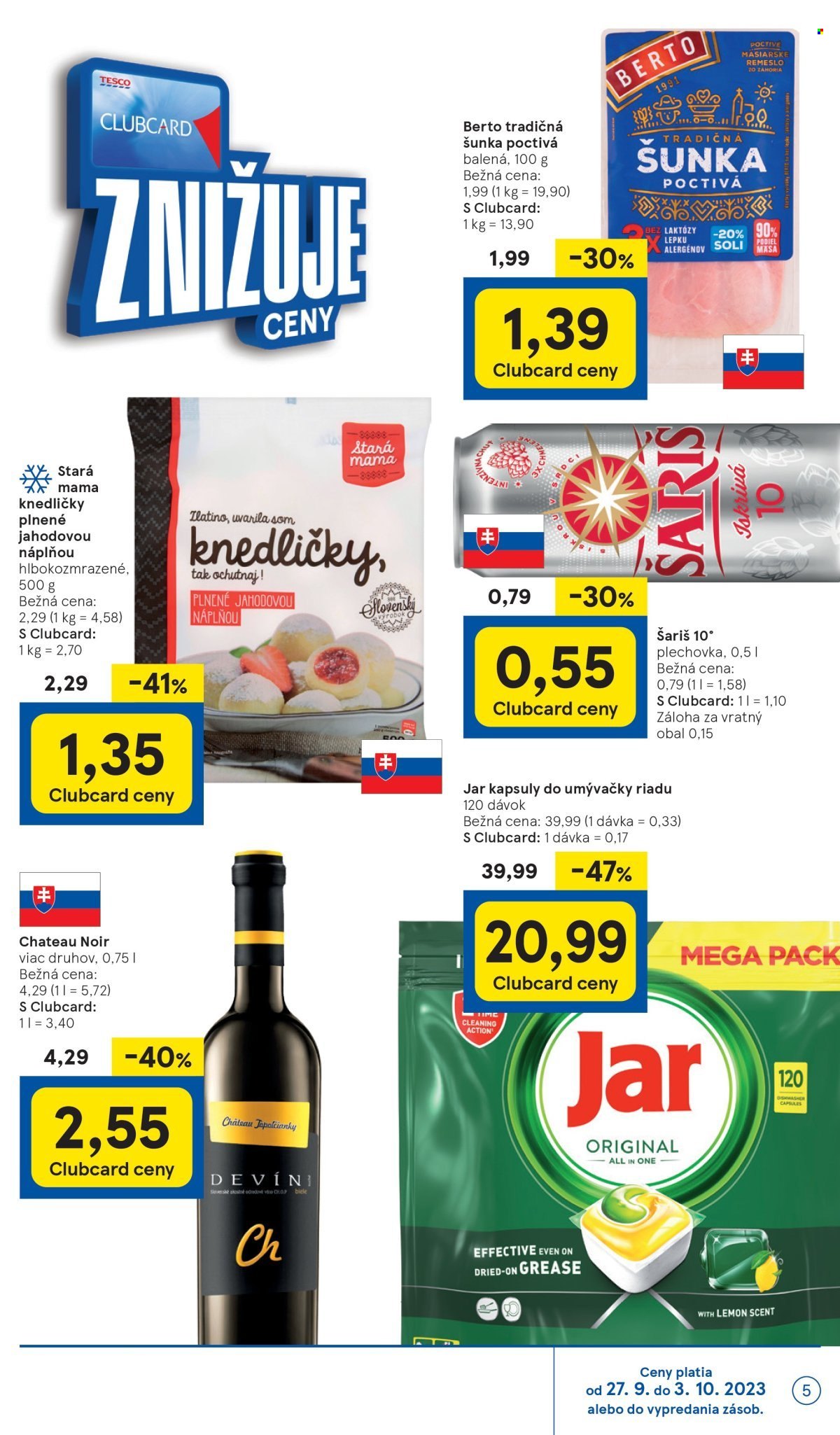 Leták TESCO supermarket - 27.9.2023 - 3.10.2023. Strana 5