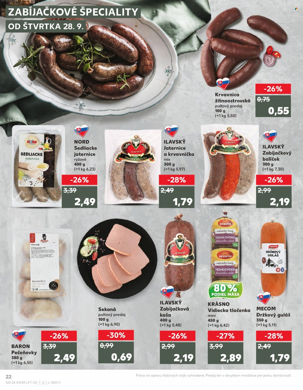 Leták Kaufland - 28.9.2023 - 4.10.2023. Strana 22