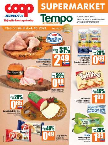 Leták COOP Jednota - 28.9.2023 - 4.10.2023.