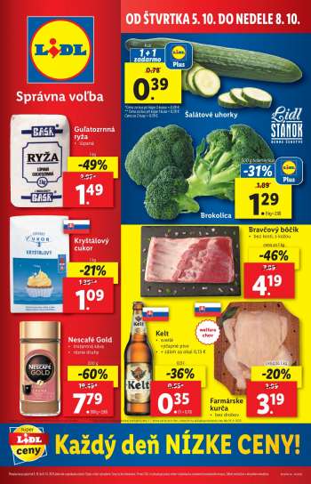 Leták Lidl - 5.10.2023 - 8.10.2023.