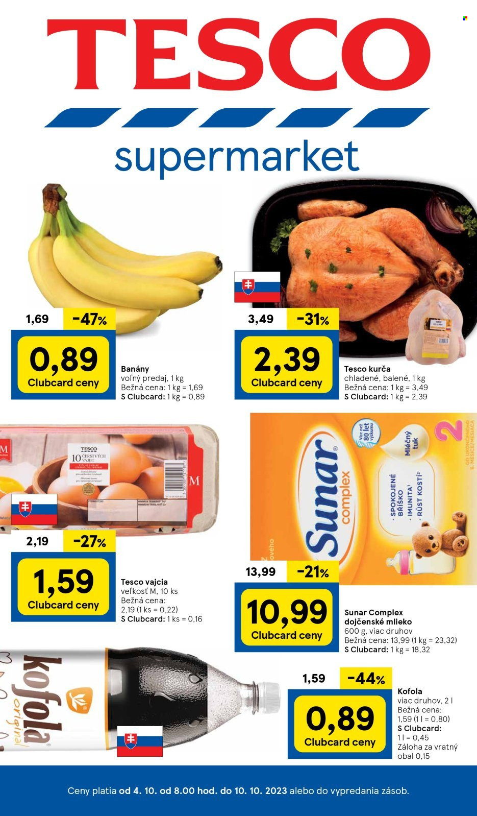Leták TESCO supermarket - 4.10.2023 - 10.10.2023. Strana 1