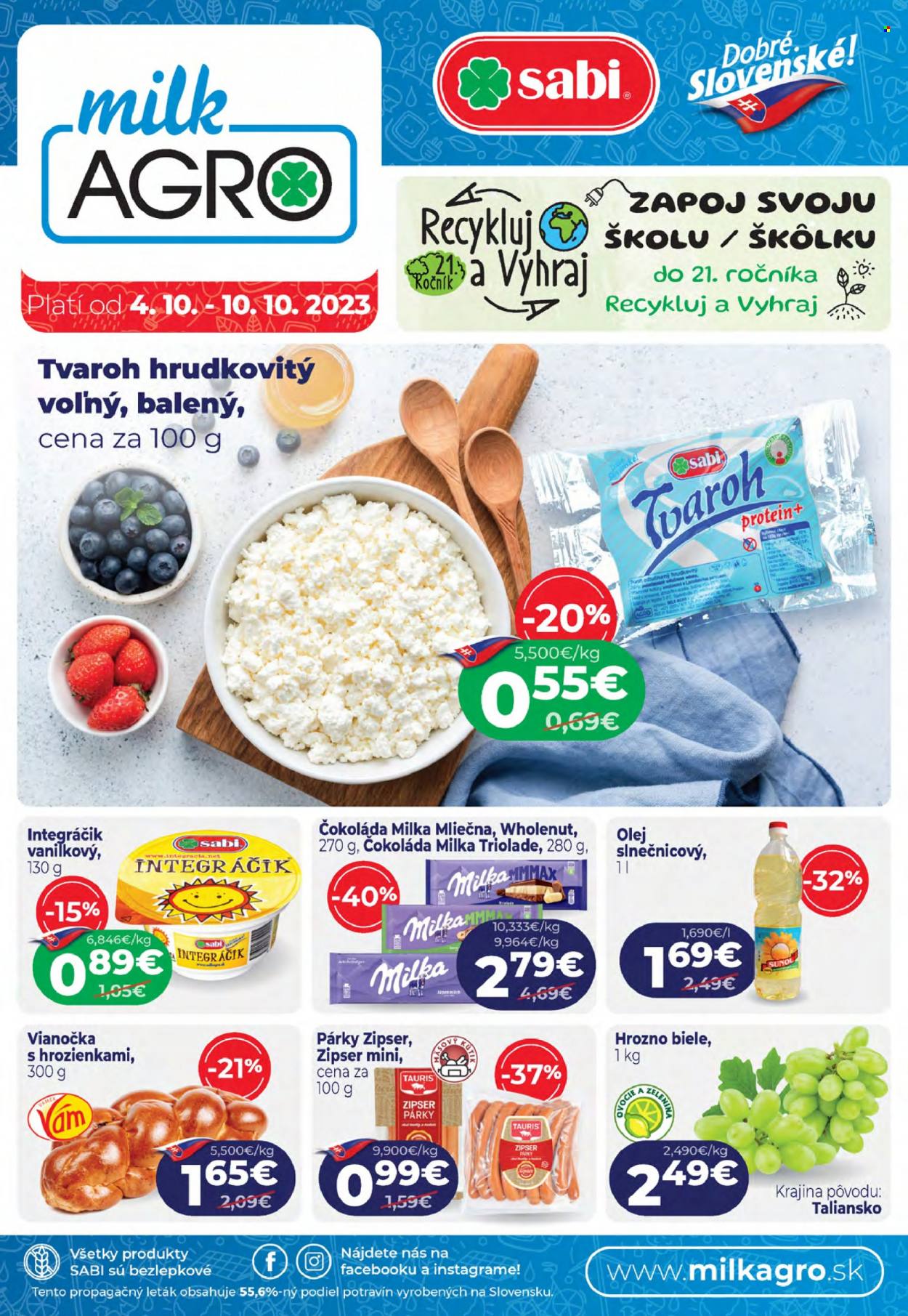 Leták Milk AGRO - 4.10.2023 - 10.10.2023. Strana 1