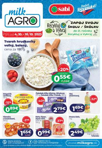 Leták Milk AGRO - 4.10.2023 - 10.10.2023.