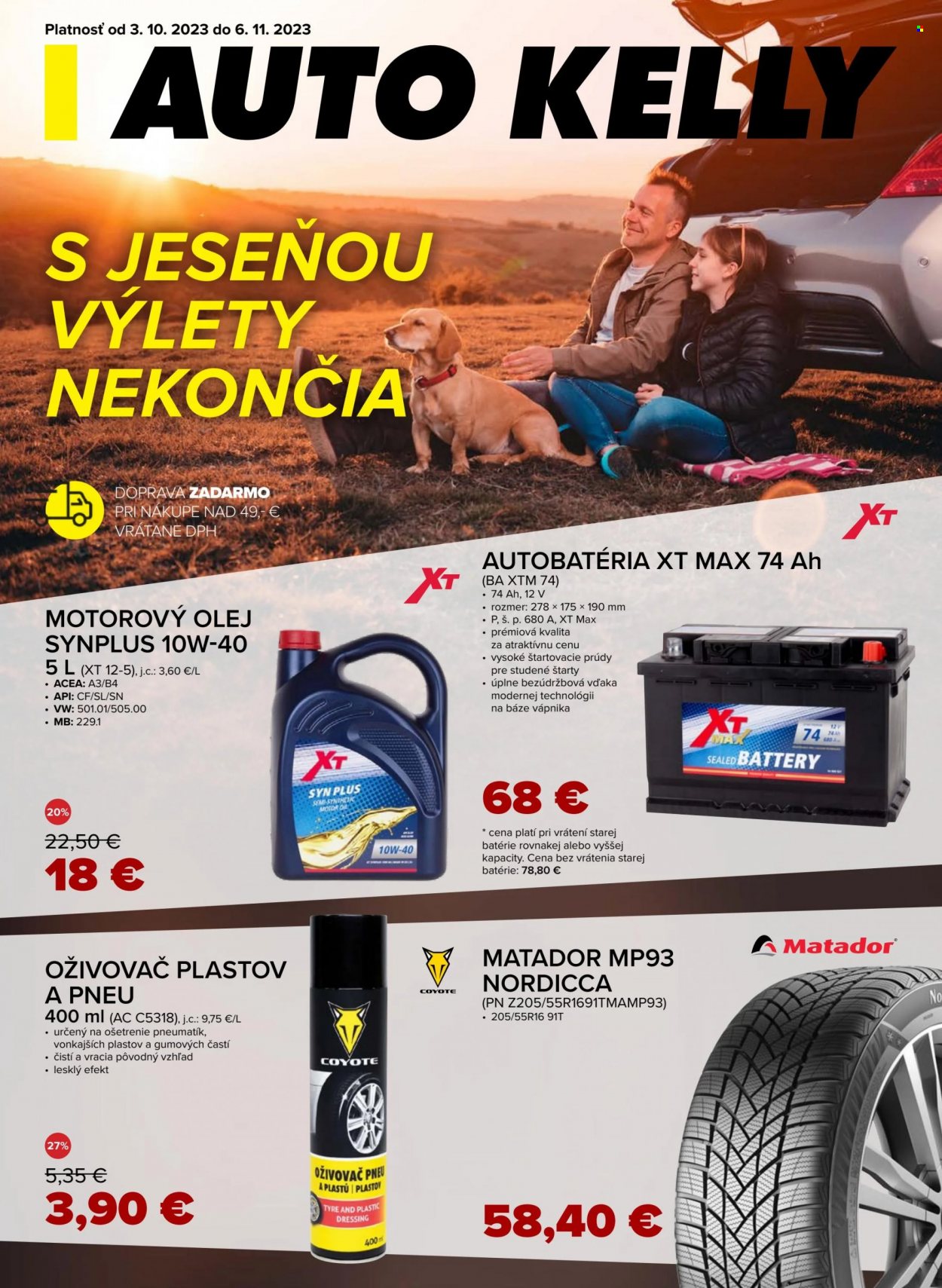 Leták Auto Kelly - 3.10.2023 - 6.11.2023. Strana 1