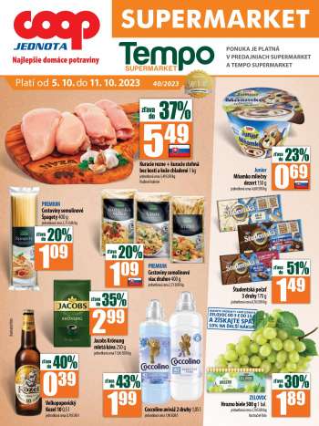 Leták COOP Jednota - 5.10.2023 - 11.10.2023.