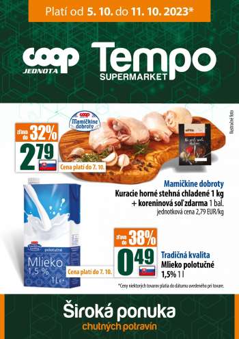 Leták COOP Jednota - 5.10.2023 - 11.10.2023.