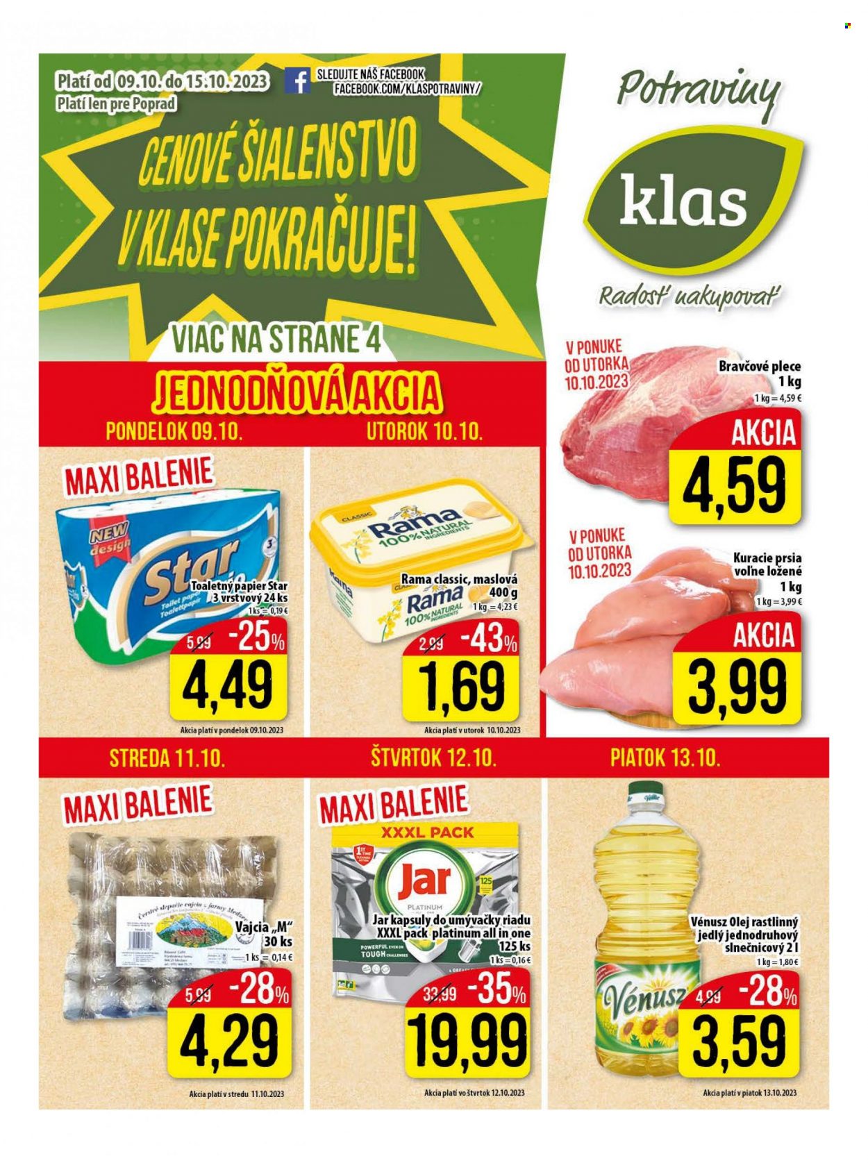 Leták Klas - 9.10.2023 - 15.10.2023. Strana 1