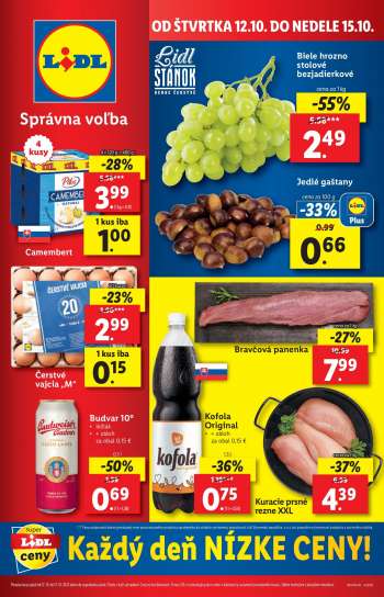 Leták Lidl - 12.10.2023 - 15.10.2023.