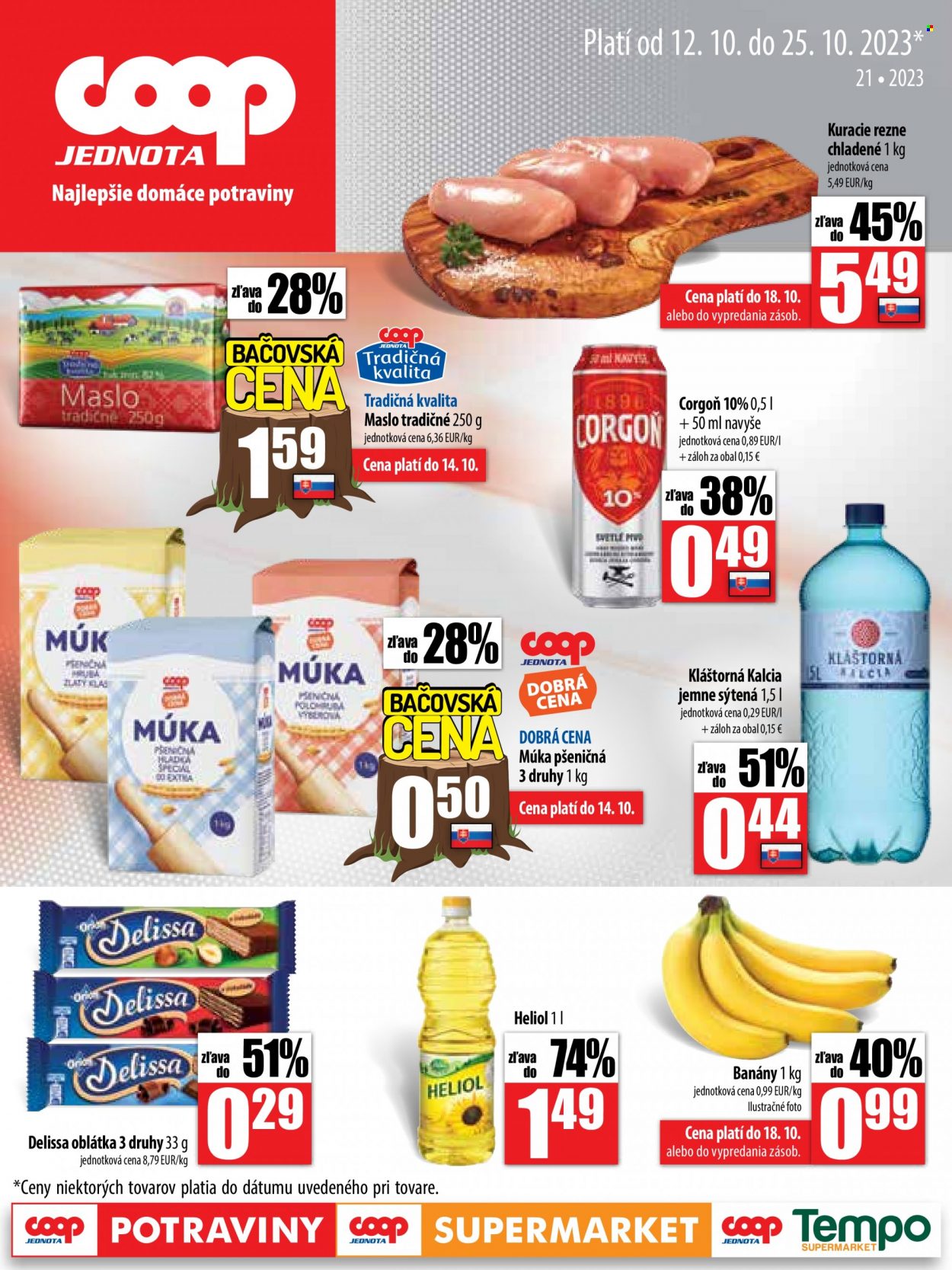 Leták COOP Jednota - 12.10.2023 - 25.10.2023. Strana 1