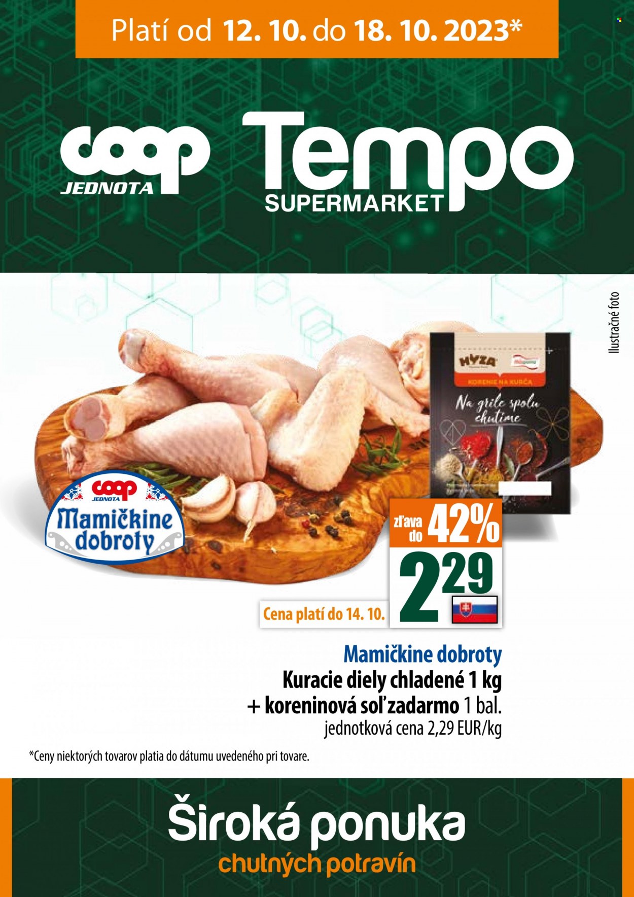 Leták COOP Jednota - 12.10.2023 - 18.10.2023. Strana 1