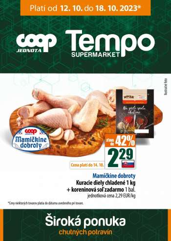 Leták COOP Jednota - 12.10.2023 - 18.10.2023.