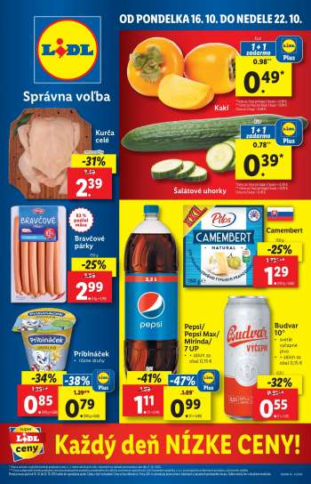 Leták Lidl - 16.10.2023 - 22.10.2023.
