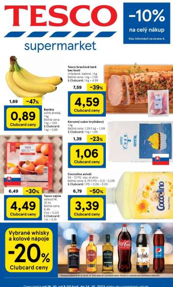 Leták TESCO supermarket - 18.10.2023 - 24.10.2023.
