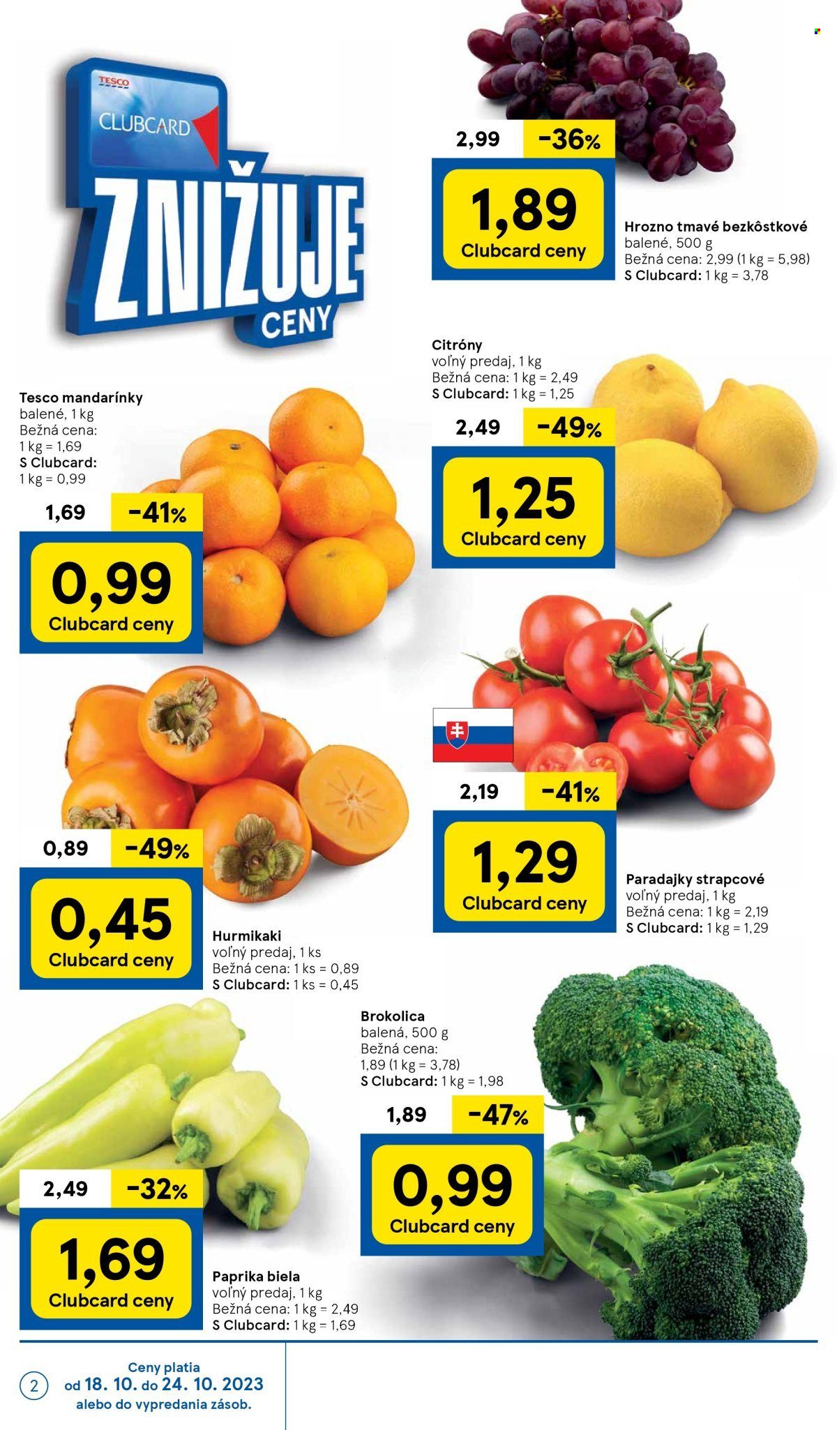 Leták TESCO supermarket - 18.10.2023 - 24.10.2023. Strana 2