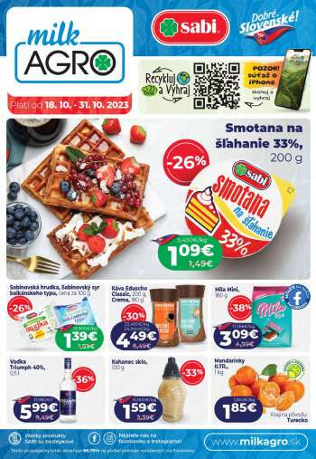 Leták Milk AGRO - 18.10.2023 - 31.10.2023.