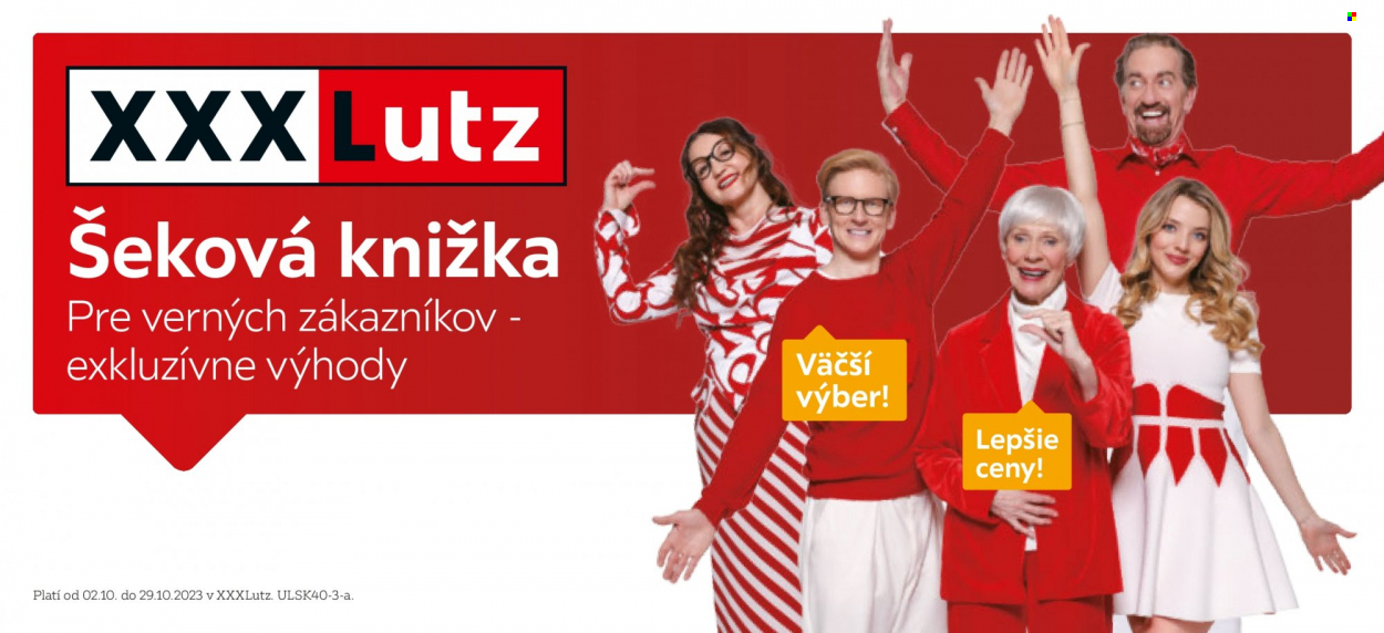 Leták XXXLutz - 2.10.2023 - 29.10.2023. Strana 1