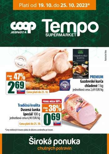Leták COOP Jednota - 19.10.2023 - 25.10.2023.