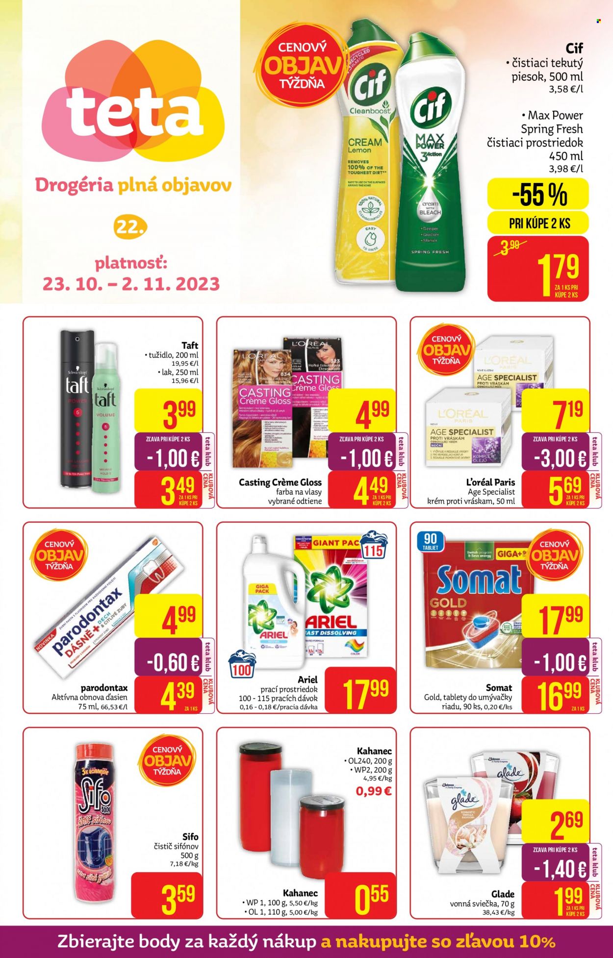 Leták Teta drogerie - 23.10.2023 - 2.11.2023. Strana 1