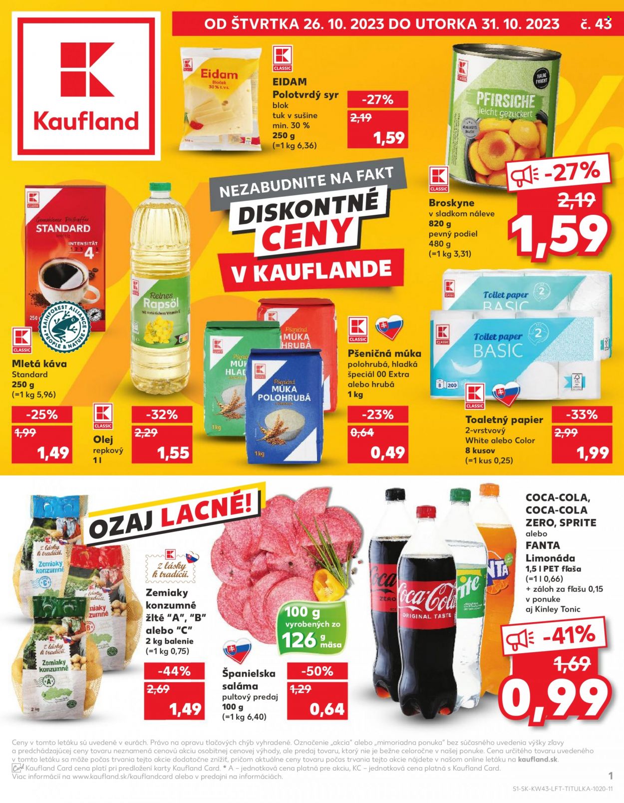 Leták Kaufland - 26.10.2023 - 31.10.2023. Strana 1