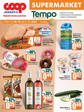 Leták COOP Jednota - 26.10.2023 - 1.11.2023.