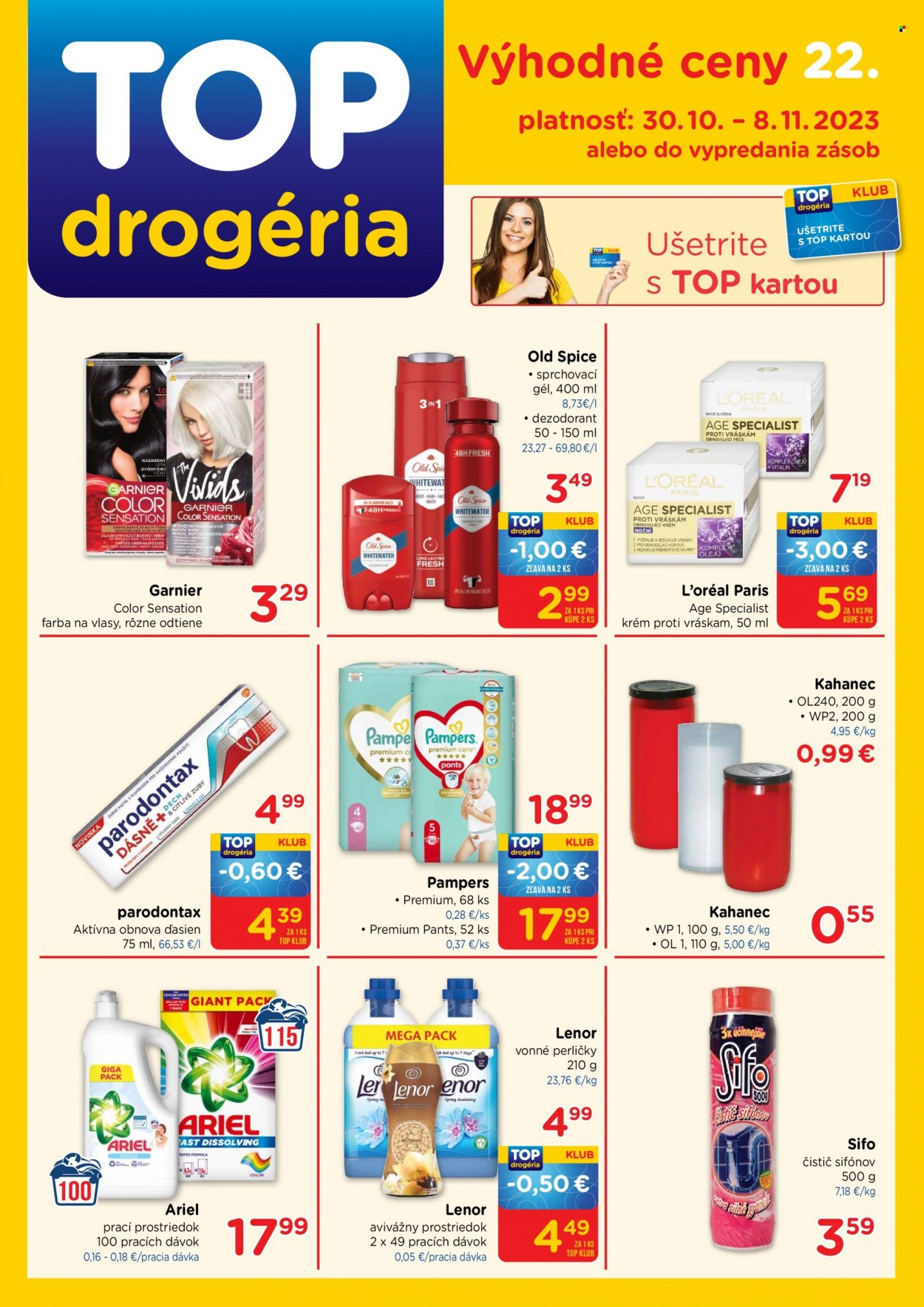 Leták TOP drogéria - 30.10.2023 - 8.11.2023. Strana 1