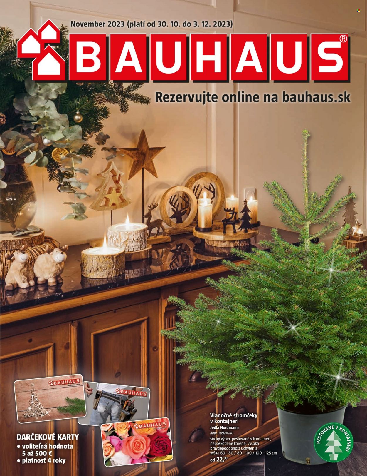 Leták Bauhaus - 30.10.2023 - 3.12.2023. Strana 1