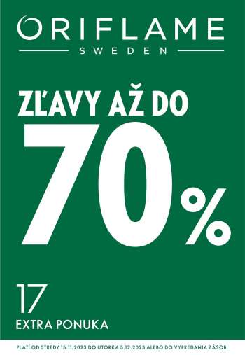 Leták Oriflame - 15.11.2023 - 5.12.2023.