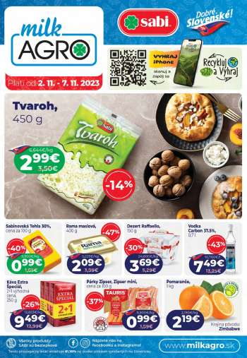 Leták Milk AGRO - 2.11.2023 - 7.11.2023.