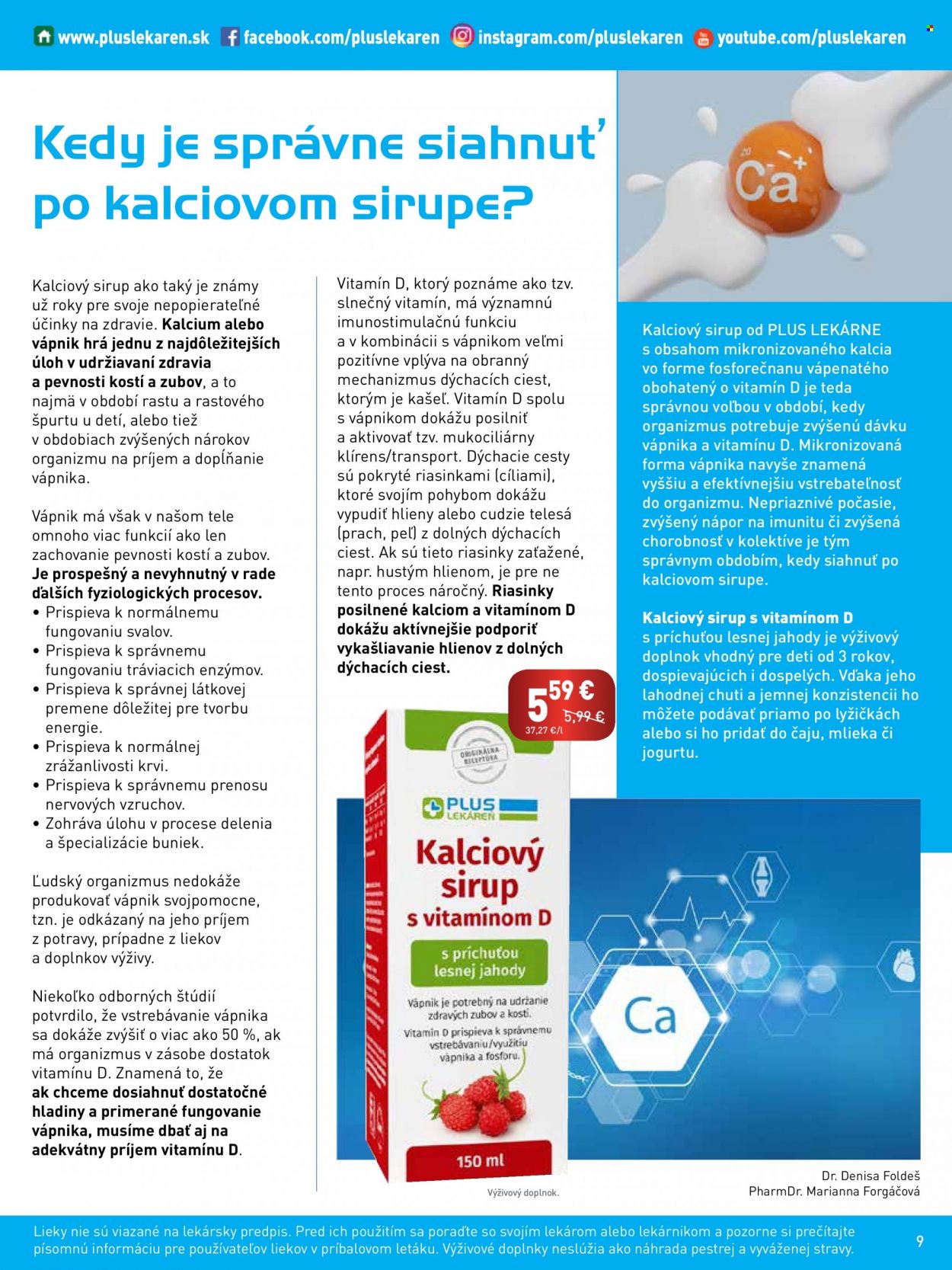 Leták Plus lekáreň - 1.11.2023 - 31.12.2023. Strana 9