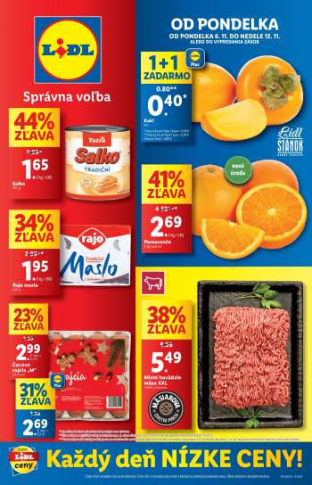 Leták Lidl - 6.11.2023 - 12.11.2023.