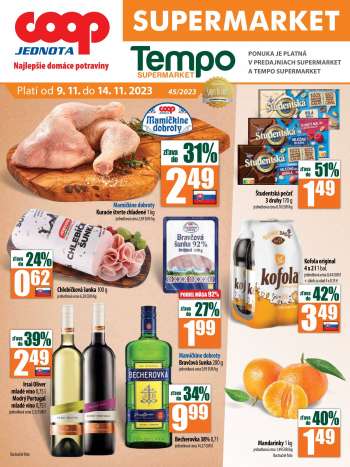 Leták COOP Jednota - 9.11.2023 - 14.11.2023.