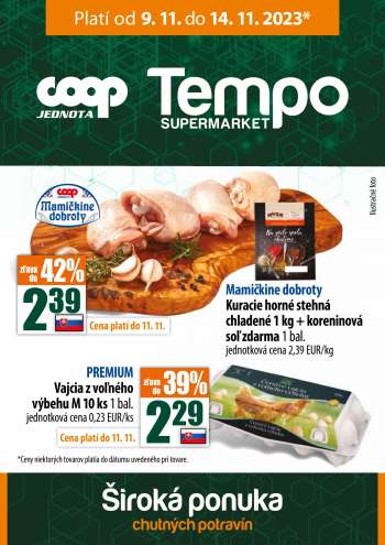 Leták COOP Jednota - 9.11.2023 - 14.11.2023.
