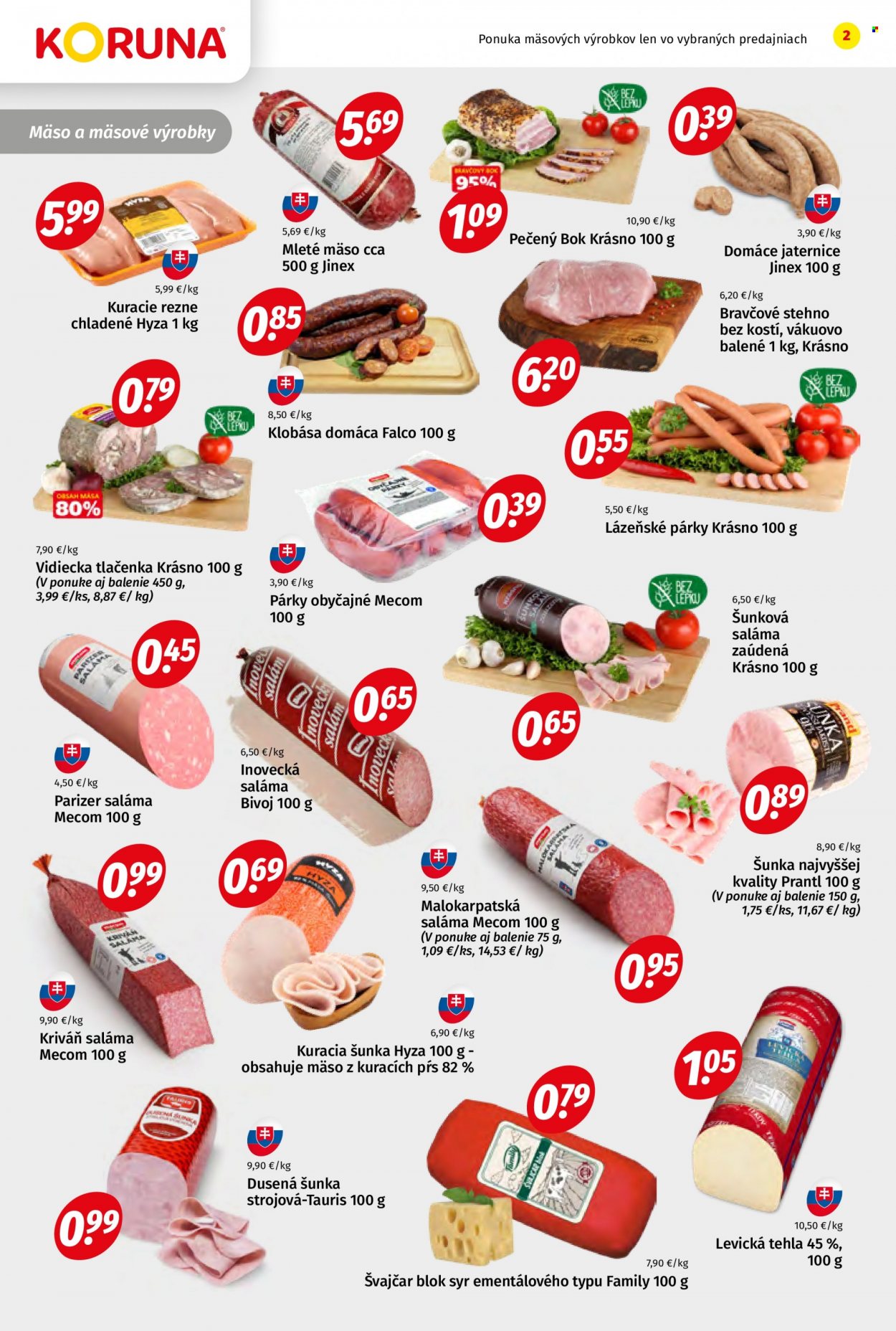 Leták Potraviny KORUNA - 10.11.2023 - 22.11.2023. Strana 2
