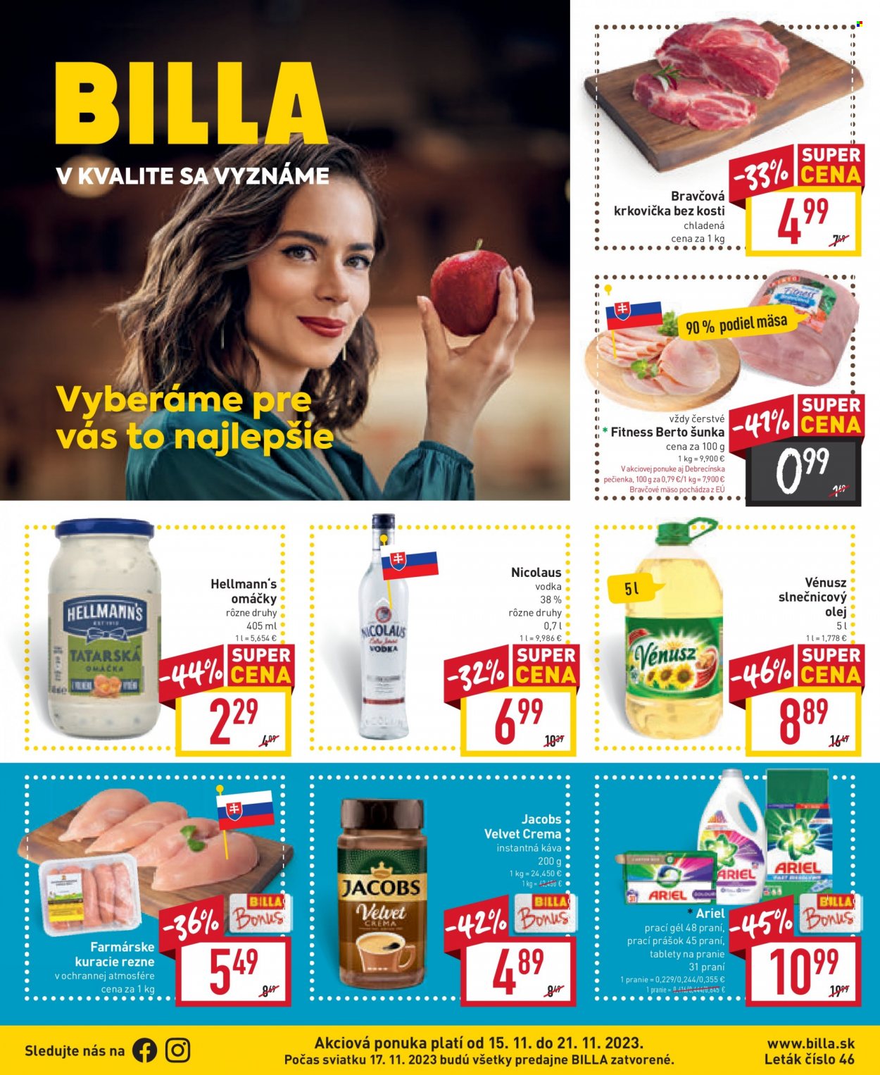 Leták Billa - 15.11.2023 - 21.11.2023. Strana 1