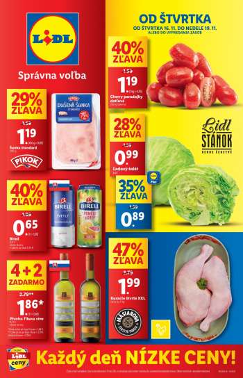 Leták Lidl - 16.11.2023 - 19.11.2023.