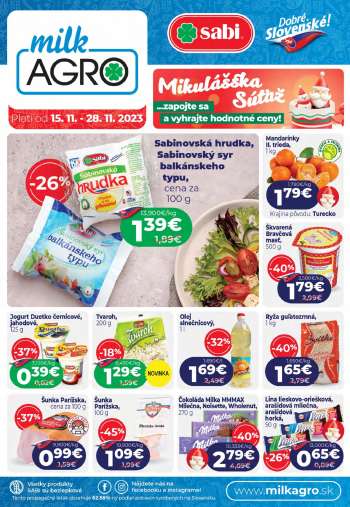 Leták Milk AGRO - 15.11.2023 - 28.11.2023.