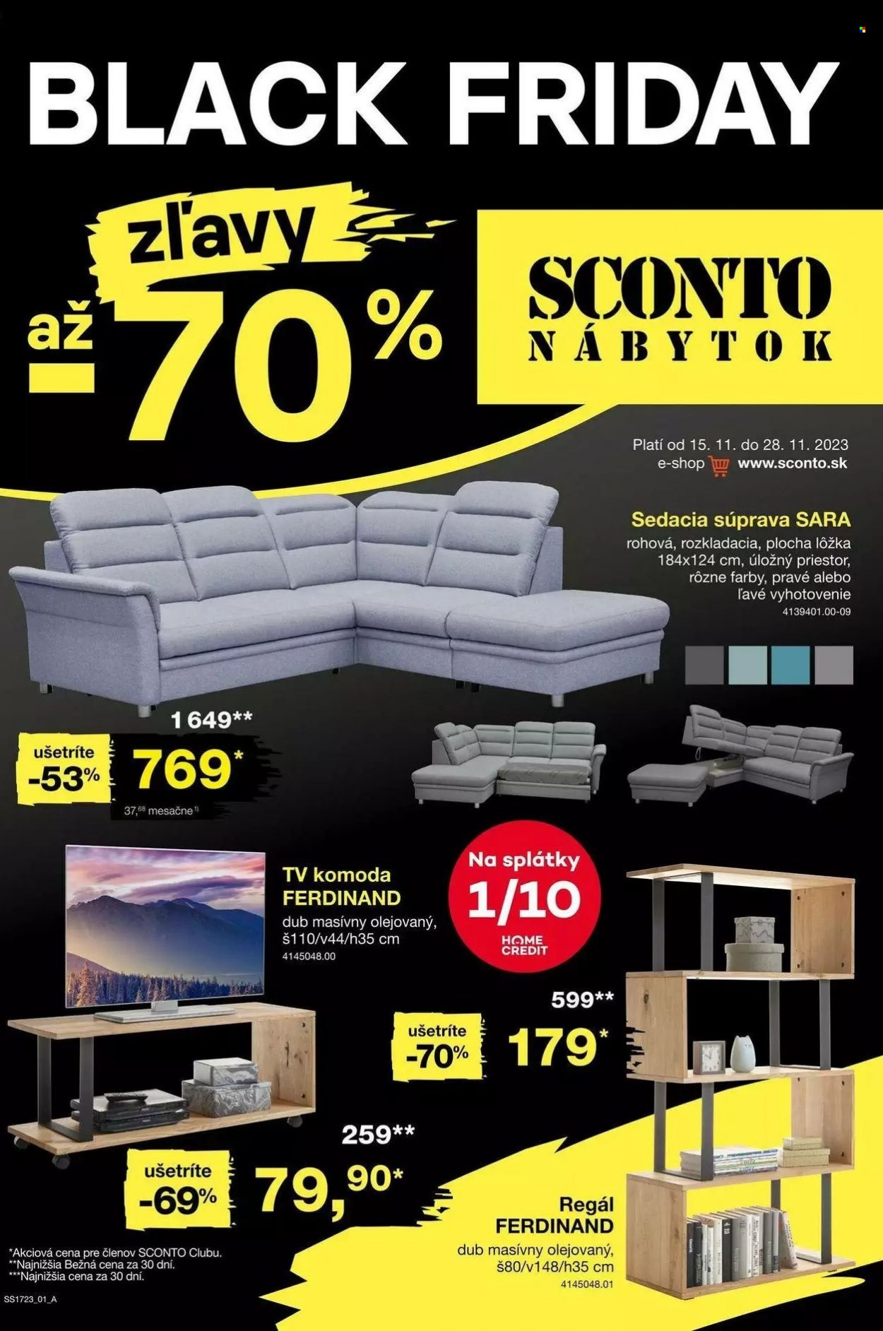 Leták Sconto nábytok - 15.11.2023 - 28.11.2023. Strana 1