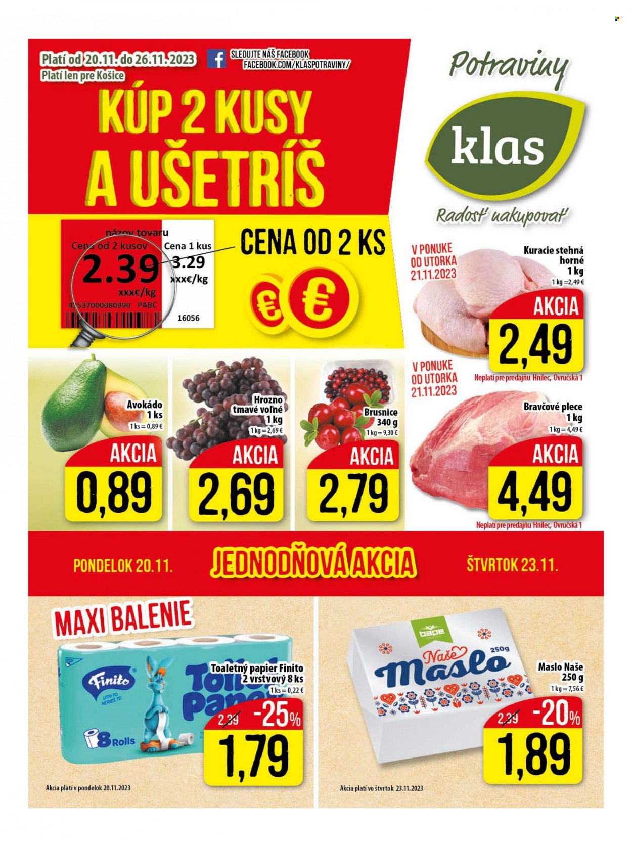 Leták Klas - 20.11.2023 - 26.11.2023. Strana 1