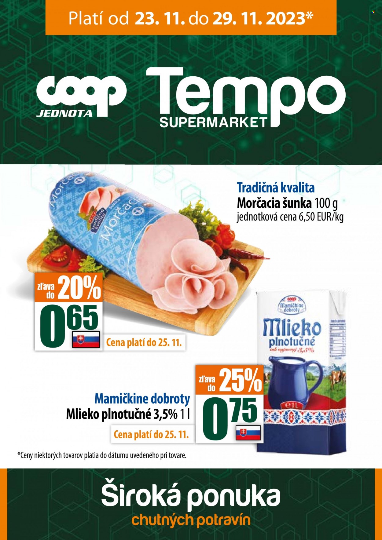 Leták COOP Jednota - 23.11.2023 - 29.11.2023. Strana 1