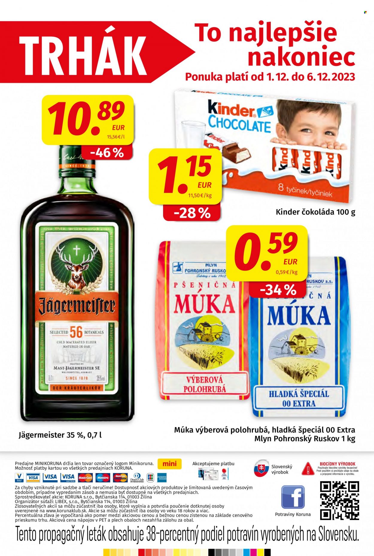 Leták Potraviny KORUNA - 24.11.2023 - 6.12.2023. Strana 20
