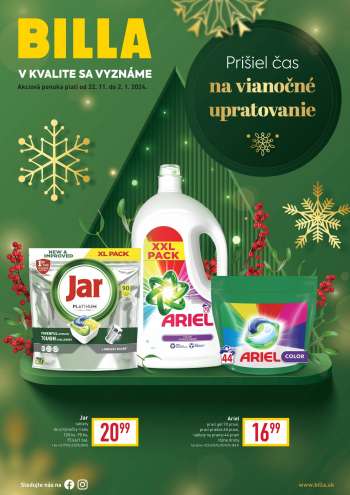 Leták Billa - 22.11.2023 - 2.1.2024.