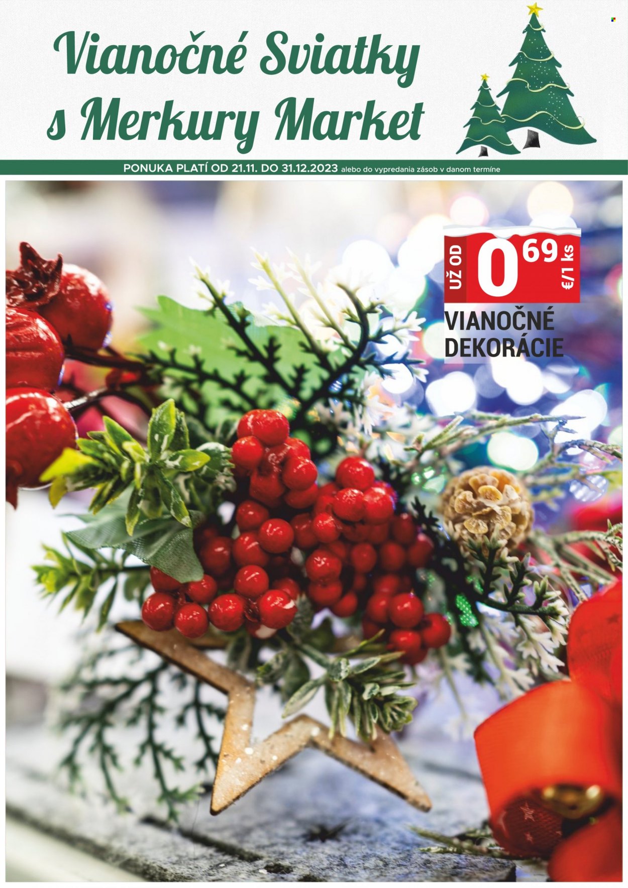 Leták Merkury Market - 21.11.2023 - 31.12.2023. Strana 1