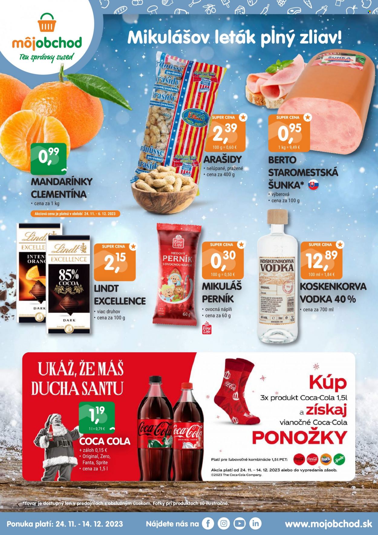 Leták Môj obchod - 24.11.2023 - 14.12.2023. Strana 1