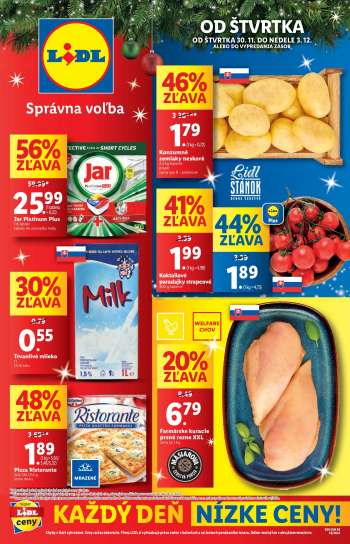 Leták Lidl - 30.11.2023 - 3.12.2023.