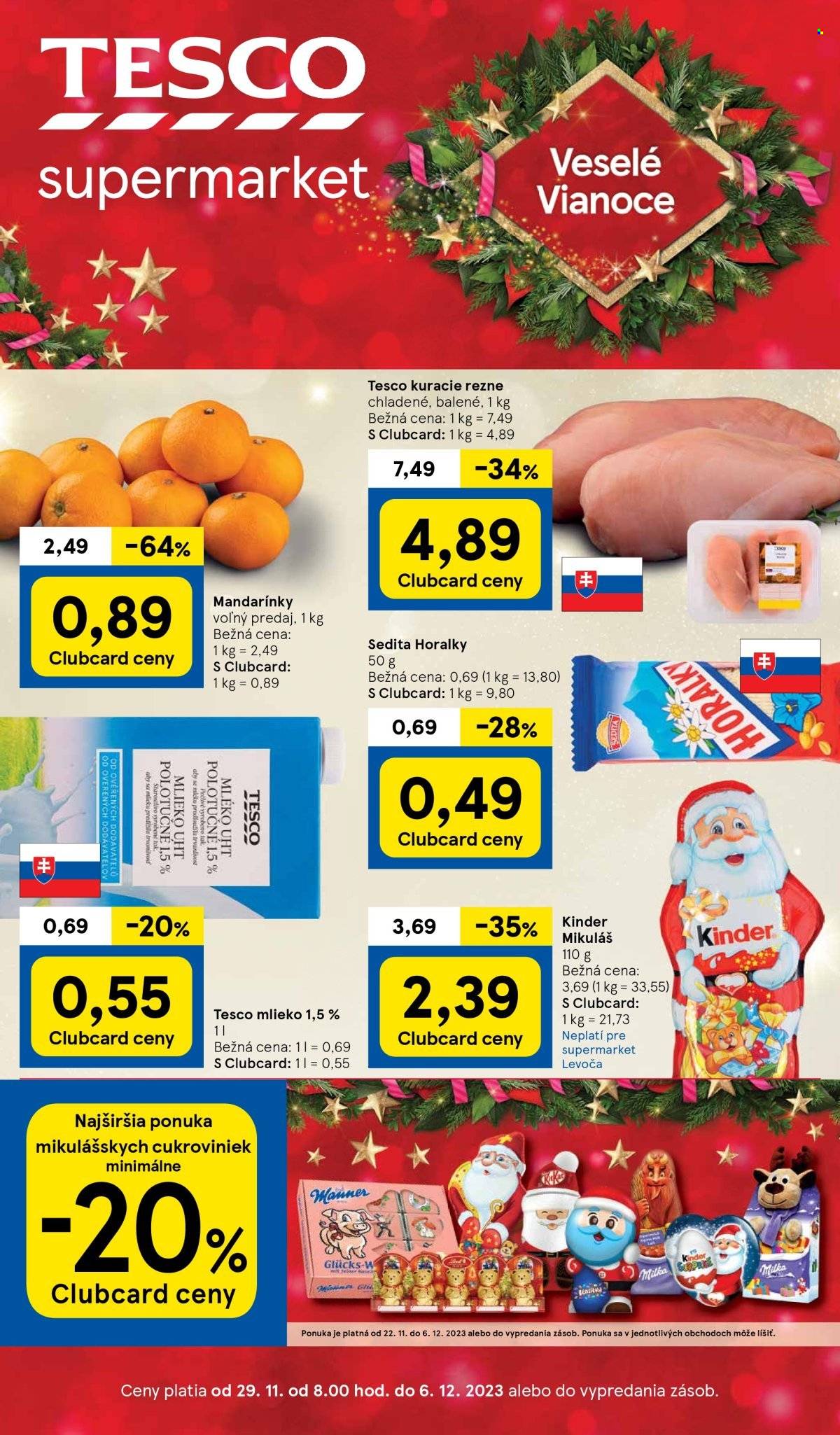 Leták TESCO supermarket - 29.11.2023 - 6.12.2023. Strana 1