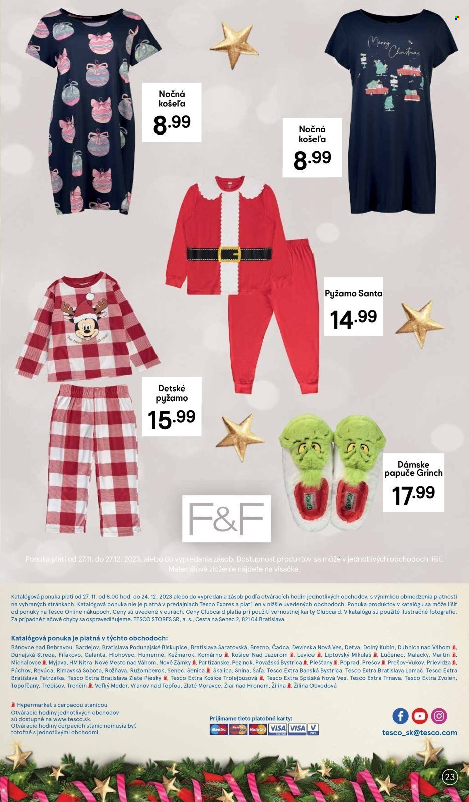 Leták TESCO hypermarket - 27.11.2023 - 24.12.2023. Strana 23