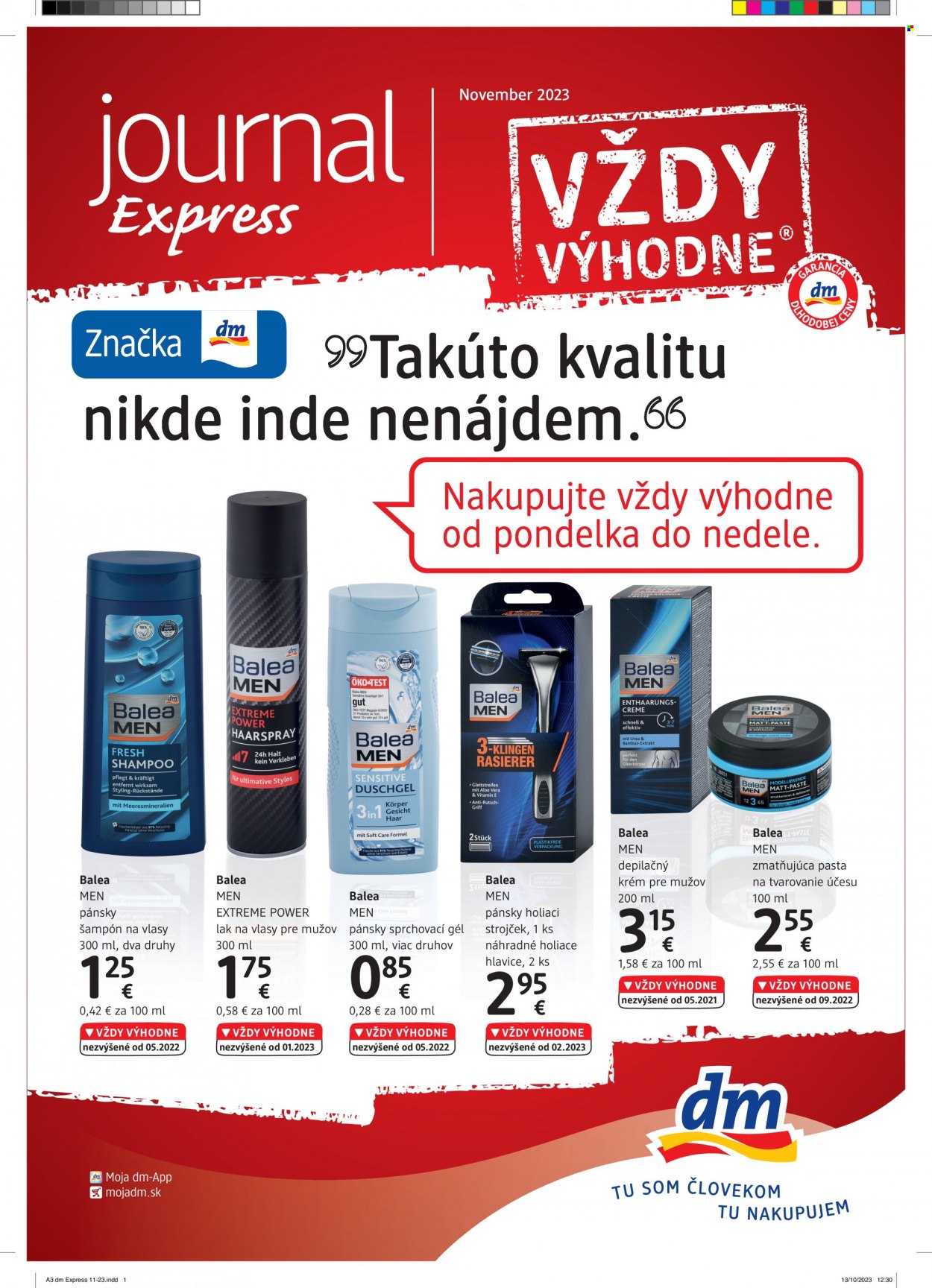 Leták dm drogerie - 1.11.2023 - 30.11.2023. Strana 1
